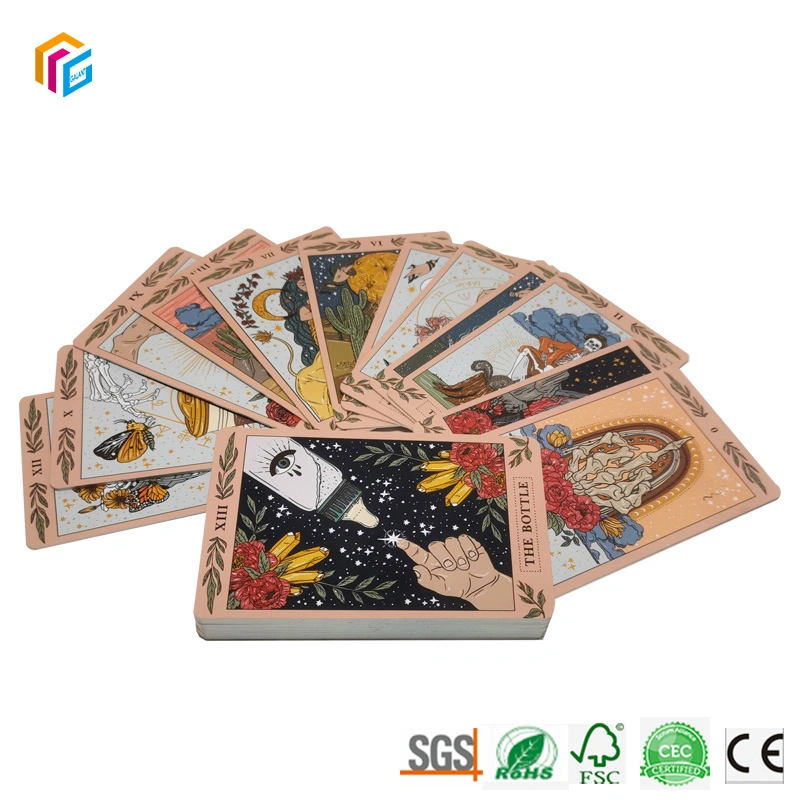 Popular Product Custom Gold Gilt Edges Board Game Tarot Cards Oracle Deck Cards Printing with Packaging