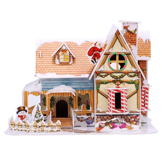 Gran oferta de Rompecabezas 3D de Navidad, construcción de arquitectura famosa, Rompecabezas mágicos, juguetes 3D, regalos de Feliz Navidad para niños