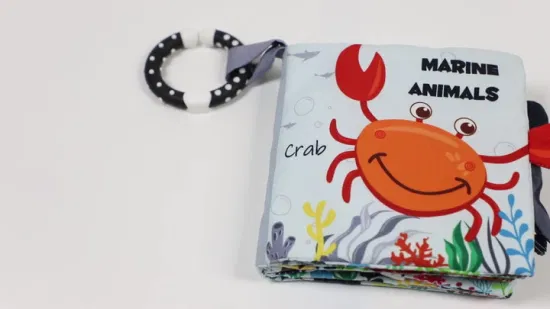 Libros de tela con cola de animales, sonido de crujido 3D, tela suave, lectura, juguetes educativos para bebés, regalo de inteligencia para recién nacidos